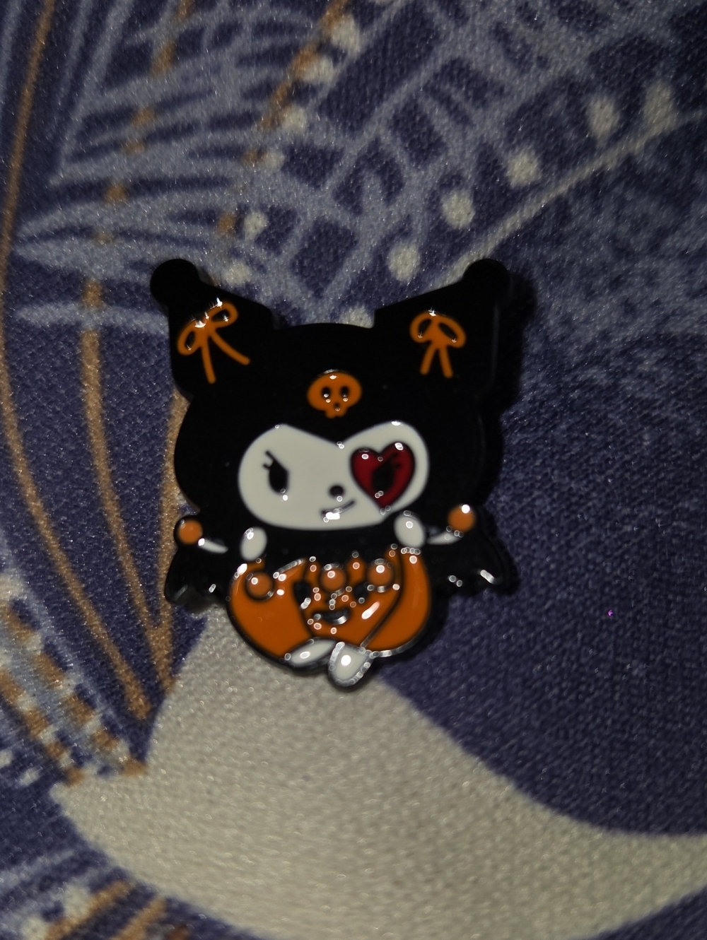 Sanrio Kuromi Black, Orange and Red Halloween Pin